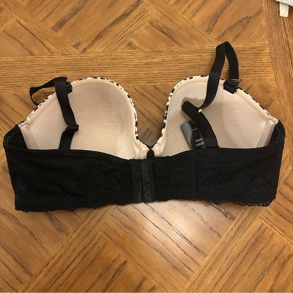 Strapless Torrid Multiway Leopard Print & Black scalloped lace bra - Picture 7 of 9